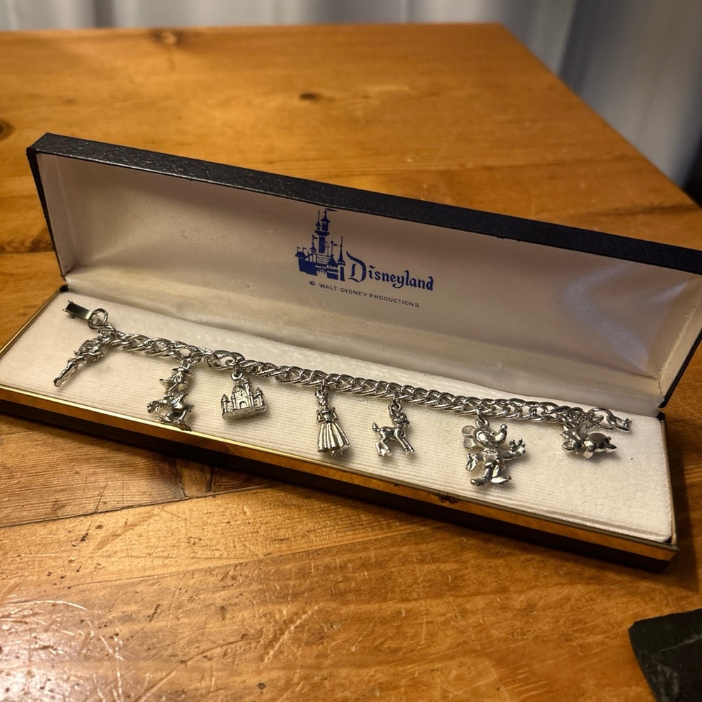 Disney Silver Charm Bracelet with Iconic Characters